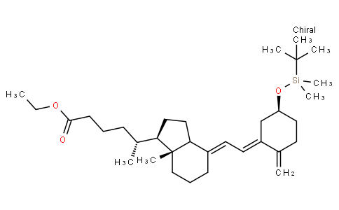 9,10-Secochola-5,7,10(19)-triene-24-carboxylicacid, 3-[[(1,1-dimethylethyl)dimethylsilyl]oxy]-, ethyl ester, (3b,5E,7E)- (9CI)