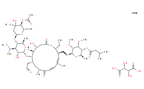 Tylosin 3-acetate 4B-(3-methylbutanoate) (2R,3R)-2,3-dihydroxybutanedioate