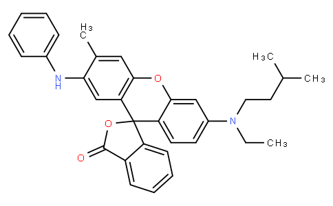 2'-anilino-6'-[ethyl(3-methylbutyl)amino]-3'-methylspiro[isobenzofuran-1(3H),9'-[9H]xanthene]-3-one
