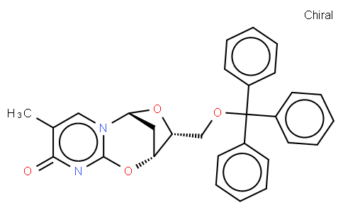 5-O-Triphenylmethyl-2-deoxy-2,3-didehyrothymidine