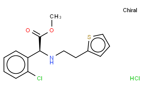 D-(+)-alpha-(2-噻吩乙胺基)-alpha-(2-氯苯基)醋酸甲酯盐酸盐