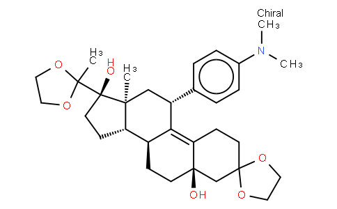 3,20-bis-Ethylenedioxy-5α,17α-dihydroxy-11β-(4-N,N-dimethylaminopheynl)-19-norpregn-9-ene