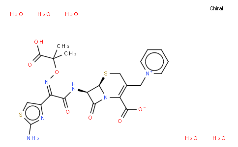 1-[[(6R,7R)-7-[[(2Z)-(2-Amino-4-thiazolyl)[(1-carboxy-1-methylethoxy)imino] acetyl] amino]-2-carboxy-8-oxo-5-thia-1-azabicyclo[4.2.0] oct-2-en-3-yl]methyl]pyridinum hydroxide inner salt