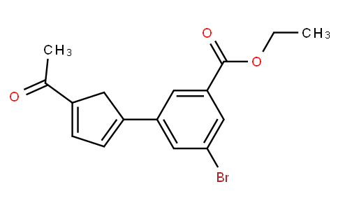ethyl 3-(4-acetylcyclopenta-1,3-dienyl)-5-bromobenzoate
