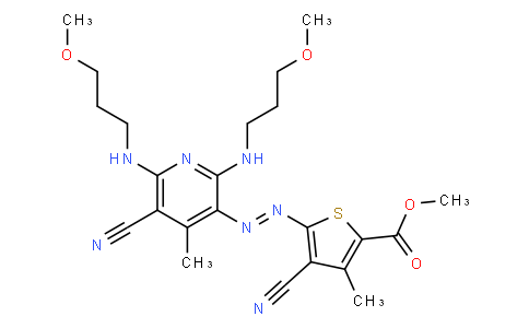 methyl 4-cyano-5-[[5-cyano-2,6-bis[(3-methoxypropyl)amino]-4-methyl-3-pyridyl]azo]-3-methyl-2-thenoate