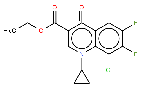 ethyl 8-chloro-1-cyclopropyl-6,7-difluoro-1,4-dihydroquinoline-4-oxo-3-carboxyla