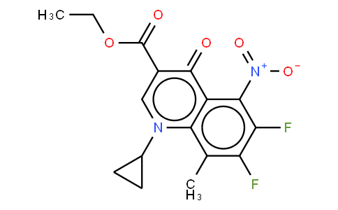 ethyl 1-cyclopropyl-6,7-difluoro-8-methyl-5-nitro4-oxo-1,4-dihydroquinoline-3-ca