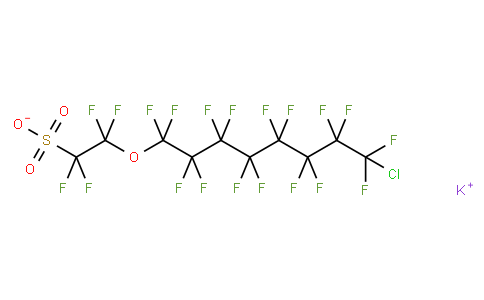 2-[(8-chloro-1,1,2,2,3,3,4,4,5,5,6,6,7,7,8,8-hexadecafluoroctyl)oxyl]-1,1,2,2-tetrafluoro-ethanesulfonic acid,potassium salt