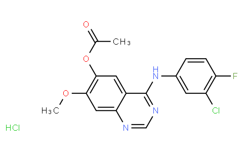 4-((3-Chloro-4-fluorophenyl)amino)-7-methoxyquinazolin-6-yl acetate Hydrochloride