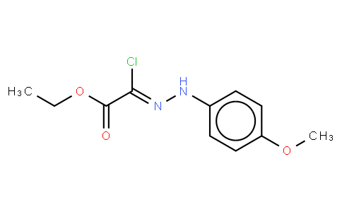 Acetic acid, 2-chloro-2-[2-(4-methoxyphenyl)hydrazinylidene], ethyl ester