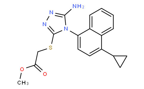 methyl 2-(5-amino-4-(4-cyclopropylnaphthalen-1-yl)-4H-1,2,4-triazol-3-ylthio)acetate