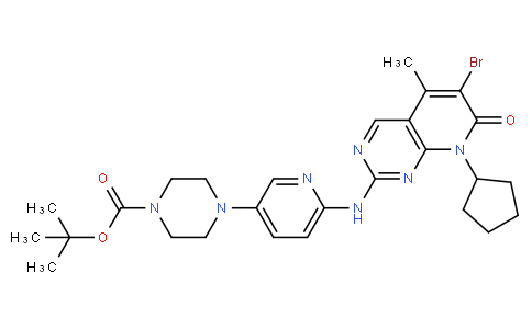 4-[6-(6-BROMO-8-CYCLOPENTYL-5-METHYL-7-OXO-7,8-DIHYDRO-PYRIDO[2,3-D]PYRIMIDIN-2-YLAMINO)-PYRIDIN-3-YL]-PIPERAZINE-1-CARBOXYLIC ACID TERT-BUTYL ESTER