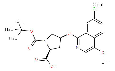 (2S,4r)-1-(tert-butoxycarbonyl)-4-((7-chloro-4-methoxyisoquinolin-1-yl)oxy)pyrrolidine-2-carboxylic acid