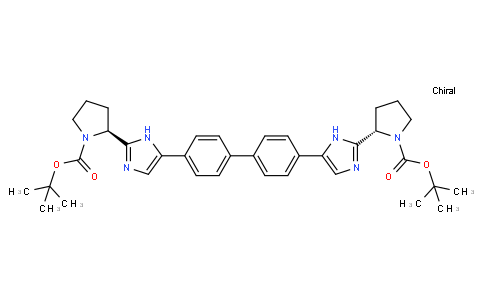(2S,2'S)-2,2'-([1,1'-联苯]-4,4'-二基二-1H-咪唑-5,2-二基)二-1-吡咯烷羧酸 1,1'-二叔丁基酯