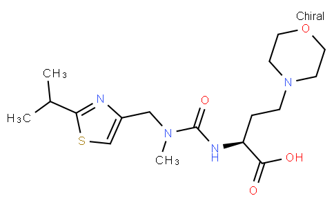(S)-2-(3-((2-isopropylthiazol-4-yl)methyl)-3-methylureido)-4-morpholinobutanoic acid