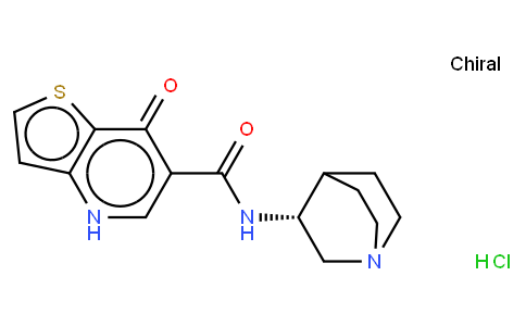 N-[(8R)-1-azabicyclo[2.2.2]oct-8-yl]-2-oxo-9-thia-5-azabicyclo[4.3.0]n ona-3,7,10-triene-3-carboxamide hydrochloride