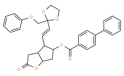 [1,1'-Biphenyl]-4-carboxylic acid hexahydro-2-oxo-4-[2-[2-(phenoxymethyl)-1,3-dioxolan-2-yl]ethenyl]-2H-cyclopenta[b]furan-5-yl ester