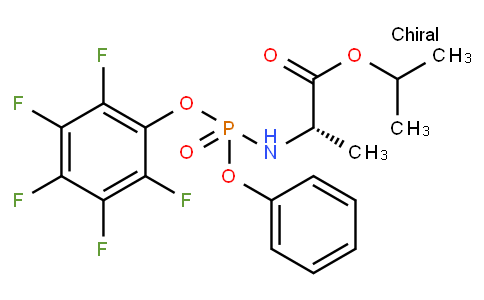 L-Alanine, N-[(R)-(2,3,4,5,6-pentafluorophenoxy)phenoxyphosphinyl]-, 1-Methylethyl ester