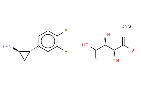 Cyclopropanamine,2-(3,4-difluorophenyl)-(1R,2S) -(2R,3R)-2,3-dihydroxybutanedioate (1:1)