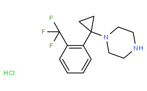 1-(1-(2-(trifluoromethyl)phenyl)cyclopropyl)piperazine hydrochloride
