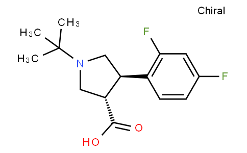 (3s,4r)-1-tert-butyl-4-(2,4-difluorophenyl)pyrrolidine-3-carboxylic acid
