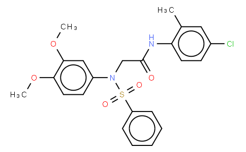 2-[n-(benzenesulfonyl)-3,4-dimethoxyanilino]-n-(4-chloro-2-methylphenyl)acetamide
