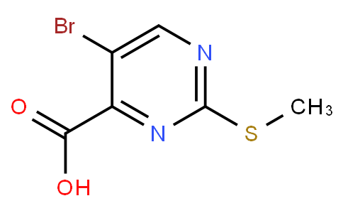 5-bromo-2-(methylsulfanyl)-4-pyrimidinecarboxylic acid