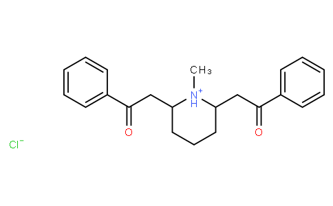 2-(1-methyl-6-phenacylpiperidin-1-ium-2-yl)-1-phenylethanone chloride