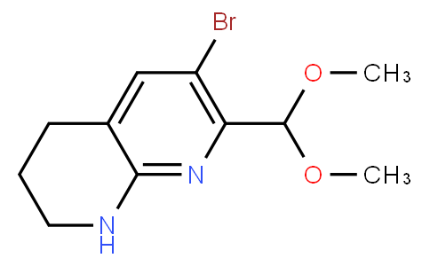6-bromo-7-(dimethoxymethyl)-1,2,3,4-tetrahydro-1,8-naphthyridine