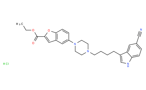 5-[4-[4-(5-Cyano-1H-indol-3-yl)butyl]-1-piperazinyl]-2-benzofurancarboxylic acid ethyl ester hydrochloride