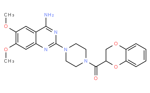 [4-(4-Amino-6,7-dimethoxy-quinazolin-2- yl)piperazin-1-yl]-(2,5-dioxabi cyclo[4.4.0]deca-6,8,10-trien-4-yl)methanone