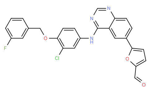 5-[4-((3-CHLORO-4-((3-FLUOROBENZYL)OXY)PHENYL)AMINO)QUINAZOLIN-6-YL]-2-FURALDEHYDE