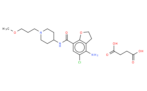 丁二酸 4-氨基-5-氯-2,3-二氢-N-[1-(3-甲氧基丙基)-4-哌啶基]-7-苯并呋喃甲酰胺