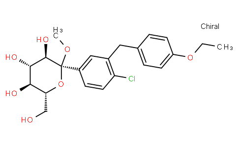 Methyl 1-C-[4-chloro-3-[(4-ethoxyphenyl)Methyl]phenyl]-alpha-D-glucopyranoside