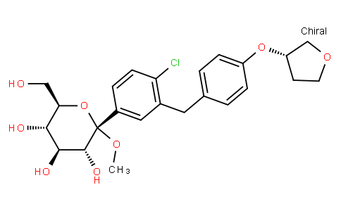 Methyl 1-C-[4-chloro-3-[[4-[[(3S)-tetrahydro-3-furanyl]oxy]phenyl]Methyl]phenyl]-alpha-D-glucopyranoside