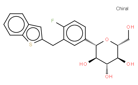 (1S)-1,5-脱水-1-C-[3-[(1-苯并噻吩-2-基)甲基]-4-氟苯基]-D-葡糖醇