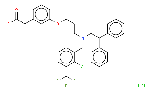 GW-3965 ; 3-[3-[n-(2-chloro-3-trifluoroMethylbenzyl)-(2,2-diphenylethyl)aMino]propvloxy]phenylacetic acid hydrochloride