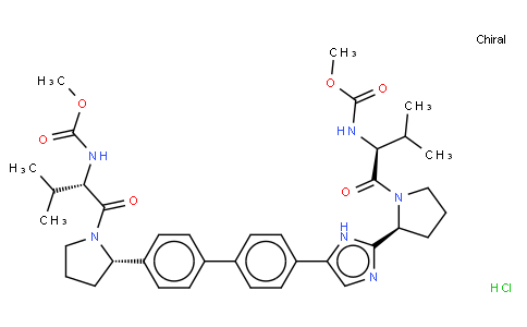 N,N'-[[1,1'-联苯]-4,4'-二基双[1H-咪唑-5,2-二基-(2S)-2,1-吡咯烷二基[(1S)-1-(1-甲基乙基)-2-氧代-2,1-乙烷二基]]]二氨基甲酸二甲酯二盐酸盐