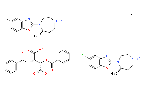 (5R)-4-(5-Chloro-1,3-benzoxazol-2-yl)-5-methyl-1,4-diazepan-1-ium (2S,3S)-2,3-bis(benzoyloxy)butanedioate