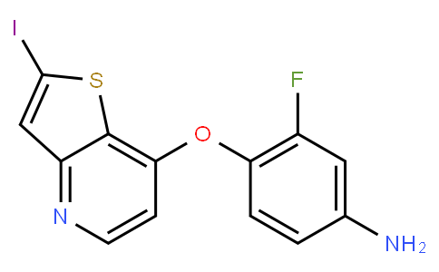 3-fluoro-4-(2-iodothieno[3,2-b]pyridin-7-yloxy)benzenamine