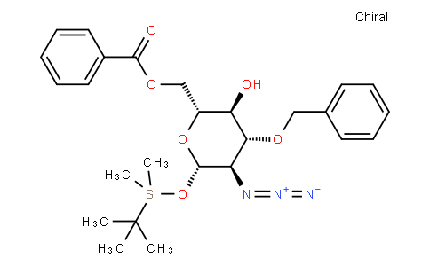 2-Azido-2-deoxy-1-O-[(1,1-dimethylethyl)dimethylsilyl]-3-O-(phenylmethyl)-beta-D-glucopyranose 6-benzoate