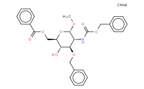 Methyl2-deoxy-2-[[(phenylmethoxy)carbonyl]amino]-3-O-(phenylmethyl)-alpha-D-glucopyranoside6-benzoate