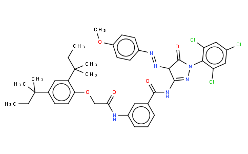 3-[[2-[2,4-双(叔戊基)苯氧基]乙酰基]氨基]-N-(4,5-二氢-4-[(4-甲氧苯基)偶氮-5-氧代-1-(2,4,6-三氯苯基)-1H-吡唑-3-基]苯甲酰胺