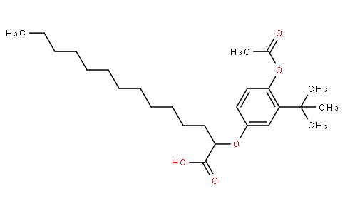 α-(4-acetoxy-3-tertbutylphenoxy)myristic acid