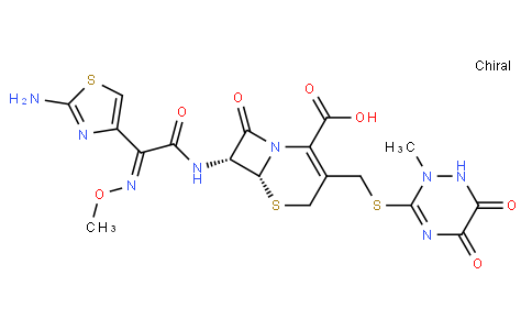 (6R,7R)-7-[[(2E)-2-(2-Amino-1,3-thiazol-4-yl)-2-methoxyiminoacetyl]amino]-3-[(2-methyl-5,6-dioxo-1H-1,2,4-triazin-3-yl)sulfanylmethyl]-8-oxo-5-thia-1-azabicyclo[4.2.0]oct-2-ene-2-carboxylic acid