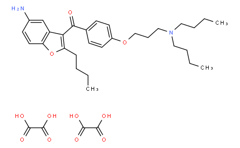 (5-amino-2-butyl-3-benzofuranyl)[4-[3-(dibutylamino) propoxy]phenyl]-methanone dioxalate