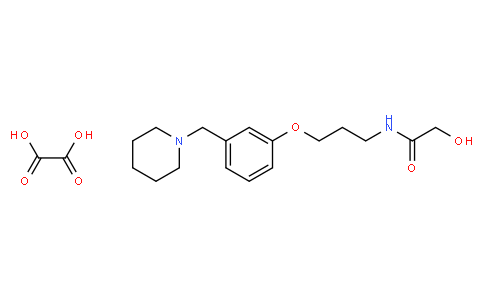 N-[3-[3-(piperidinomethyl)phenoxy]-propyl]-hydroxyacetamide oxalate