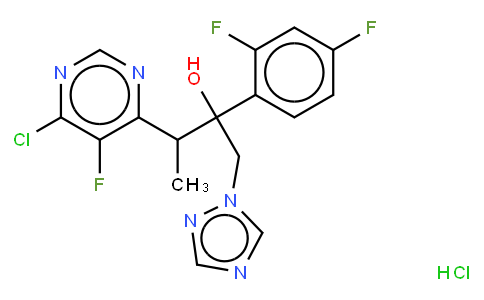 (2R,3S/2S,3R)-3-(4-chloro-5-fluoro-6-pyrimidinyl)-2-(2,4-difluorophenyl)-1-(1H-1,2,4-triazol-1-yl)-2-butanol HCL