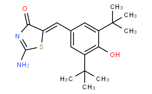 (5Z)-2-Amino-5-[(4-hydroxy-3,5-ditert-butyl-phenyl)methylidene]-1,3-thiazol-4-one