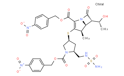 (4R,5S,6S)-3-[[(3S,5S)-5-[[(Aminosulfonyl)amino]methyl]-1-[[(4-nitrophenyl)methoxy]carbonyl]-3-pyrrolidinyl]thio]-6-[(1R)-1-hydroxyethyl]-4-methyl-7-oxo-1-azabicyclo[3.2.0]hept-2-ene-2-carboxylic acid (4-nitrophenyl)methyl ester